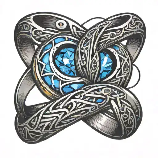 Wedding Rings Intertwined