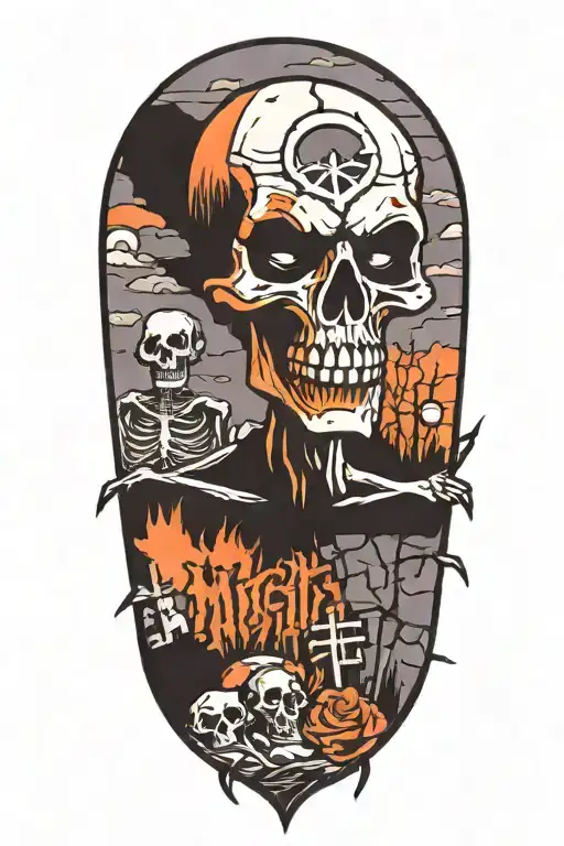 Misfits Logo With Graveyard Scene