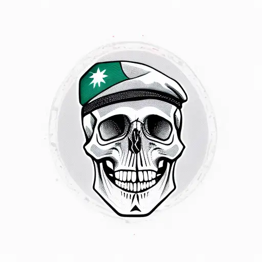 Skull With Australian Army Beret