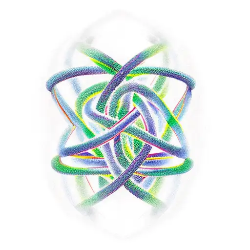 A Health-themed Tattoo Featuring A Dna Helix Merging With A Nature Motif