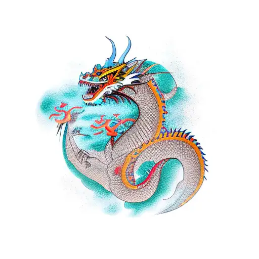 Geisha With Dragon Head