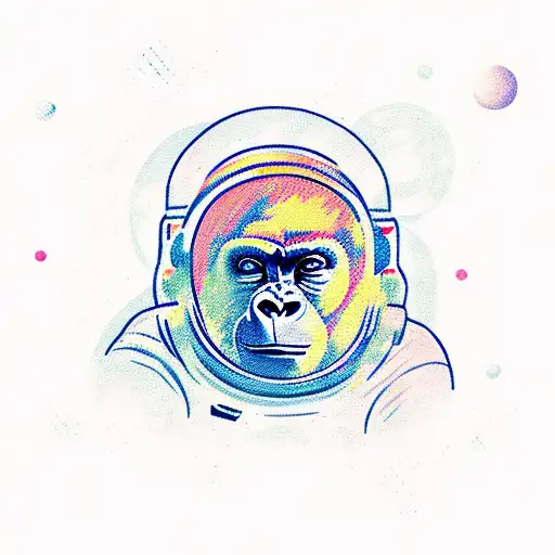 Astronaut Gorilla In Space