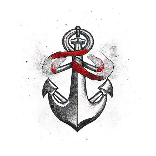 Black And Red Anchor