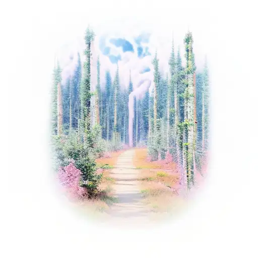 Forest And The Path With The Obsticles