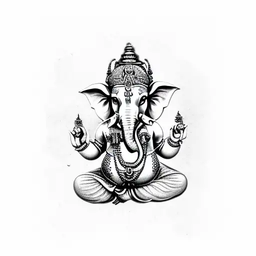 Lord Ganesha Image Made From The Word Vivaan
