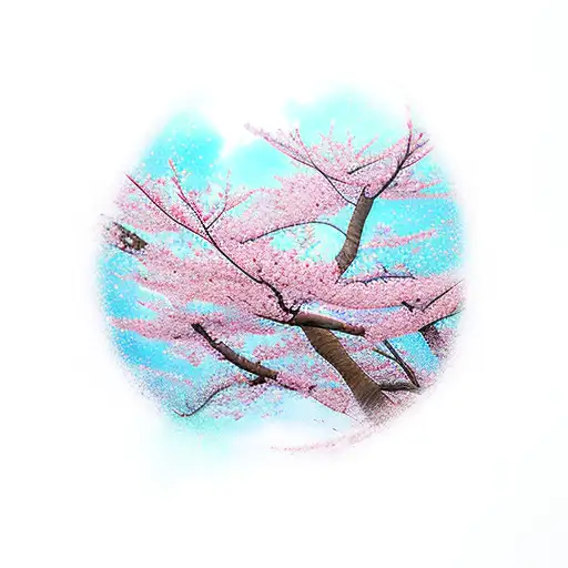 Cherry Blossom Waterfall