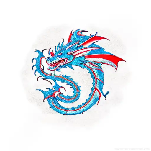 Dragon Red Blue