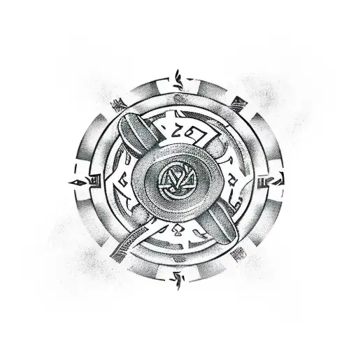 Viking Symbol Healing Heart Circle