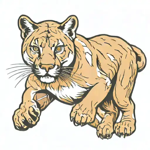 Mountain Lion With A Football