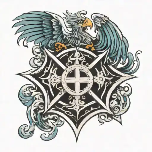 Phoenix In A Maltese Cross Firefighter
