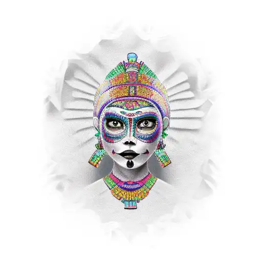 Mexican Mayan Woman Face