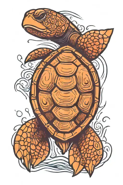 Turtle Swimming Gracefully