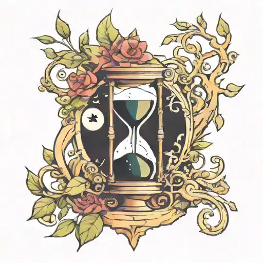 Hourglass And Tree Of Life