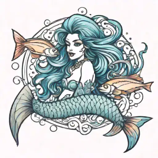 Mermaid And Redfish