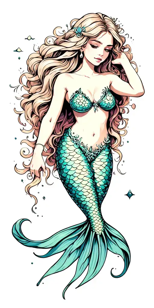 Ocean Mermaid Surrounded