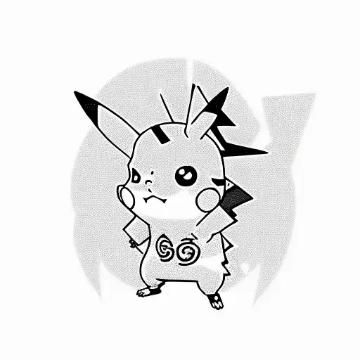 Use Pikachu As Model And Then Add Elements Of Naruto And One Piece