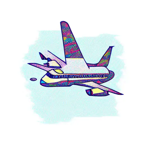 Airplane Outline With Word Shit