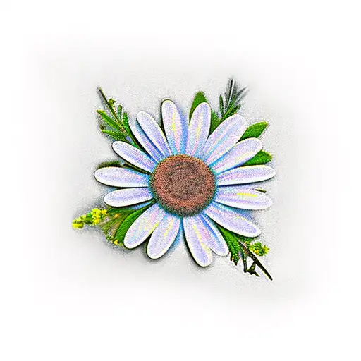 Daisy Flowers With Hazel Branches