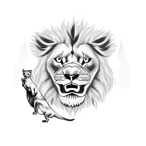 Rose Floating To Heaven With Lions