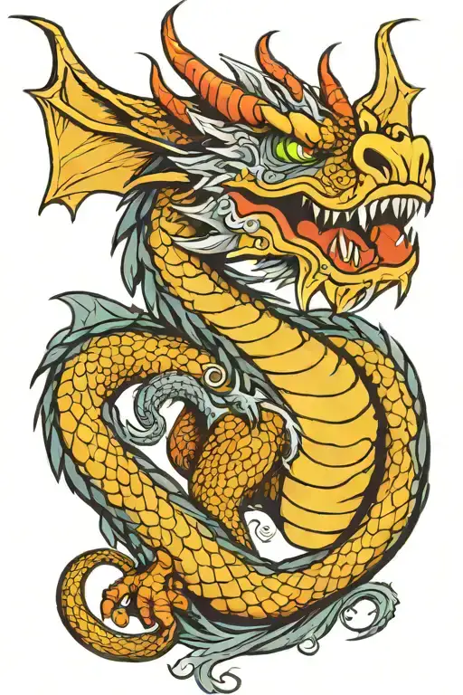 Dragon With Mask