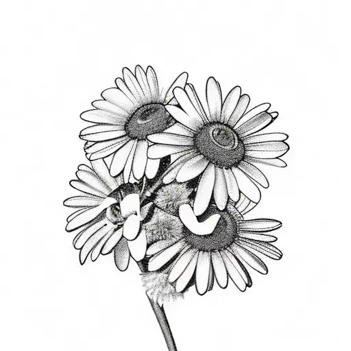 Daisy And Hawthorn Bouquet With Name Jeff