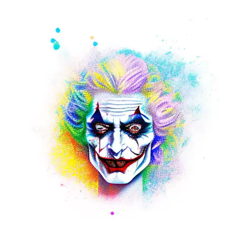 A Colorful Portrait Of Leyla As A Joker Character In A Video Game Setting