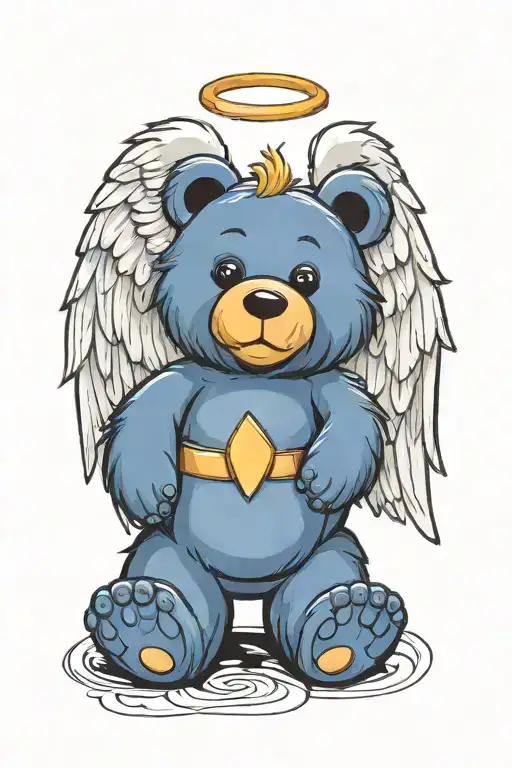 A Teddy Bear With Angel Wings
