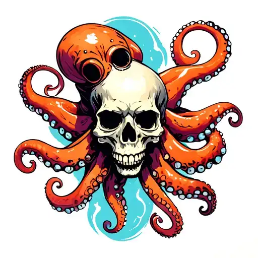 Octopus And Skull
