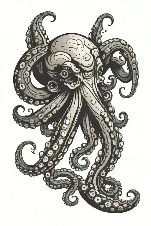 Octopus With Tattoos And Ear Stretchers