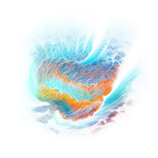 Long Blue Ocean Wave