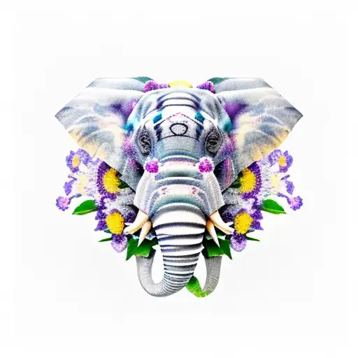 Elephant Tiger Monkey Violets