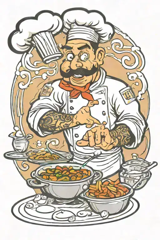 Chef Cooking Up A Storm