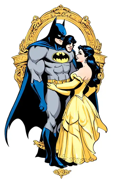 Batman And Belle Beauty And The Beast
