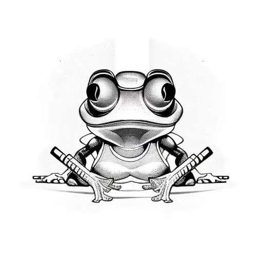 Military Frog With Helmet Doing Weightlifting