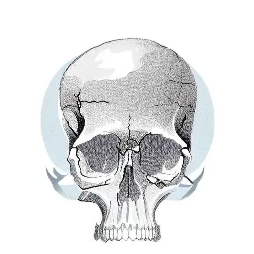 Skull With The Names Rhea And Lliam In It Small