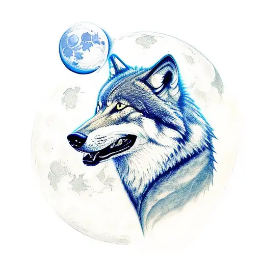 Incorporate A Guitar Riff Into A Wolf Howling At The Moon Design