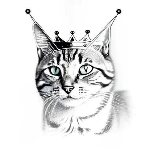 Tabby Cat With A Crown