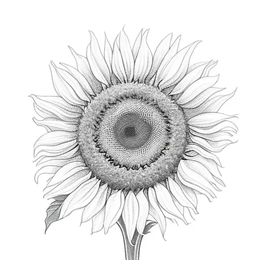 Sunflower In Vivid Colors With Ladybug