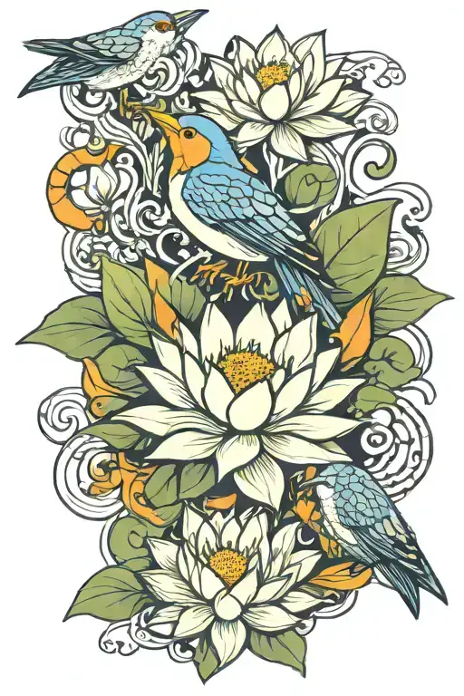 Lotus Flower Knife Bird