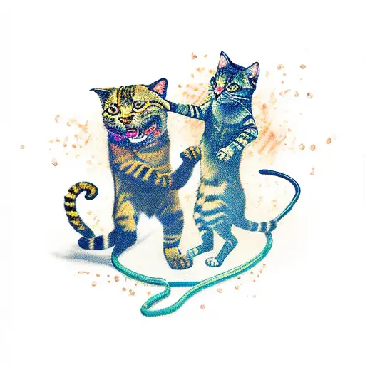 A Honey Badger Doing Muay Thai Kicks With A Cat As Its Trainer