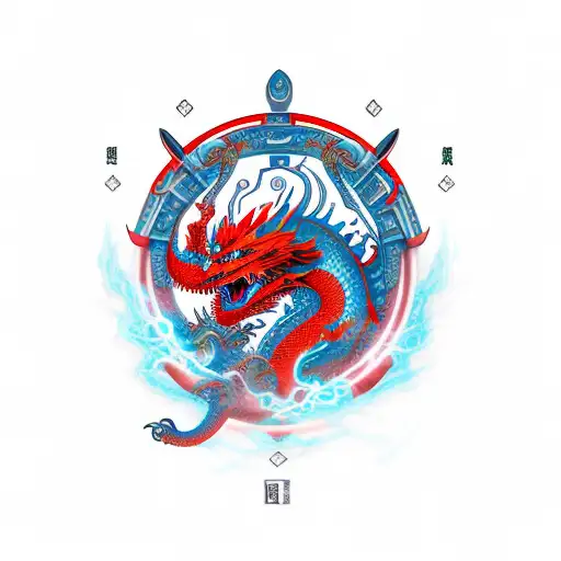 Samurai Con Un Dragon