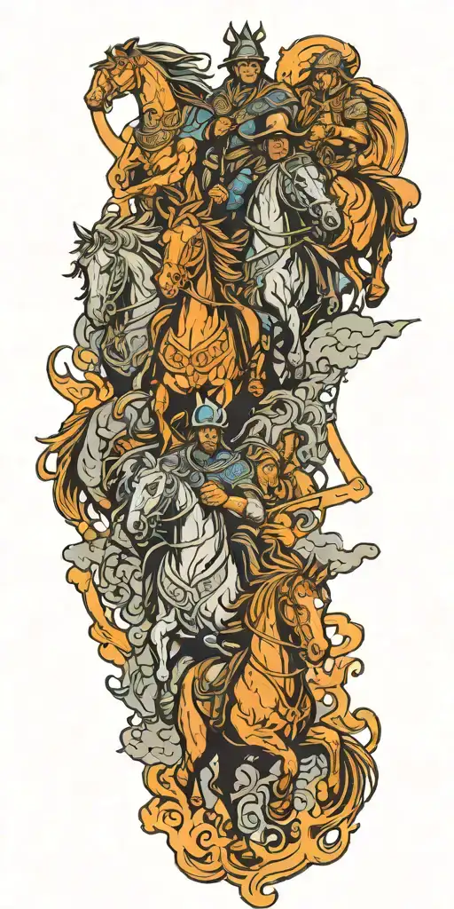 The Four Horsemen Of The Apocalypse Riding