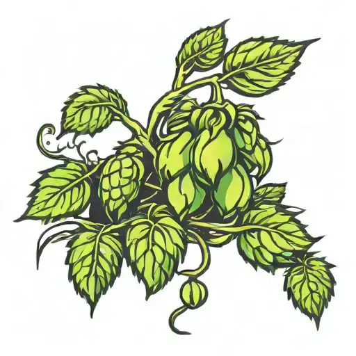Hop Plant Growing Together Beer