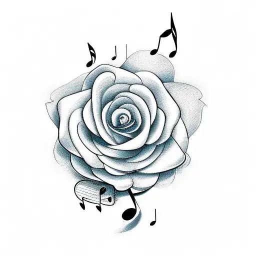 Flower With Music Note
