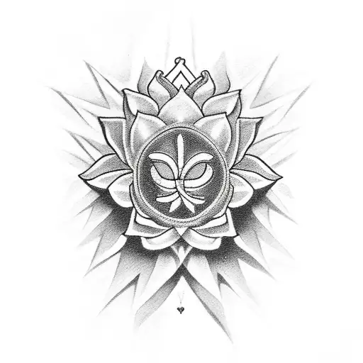 Sacred Heart And Lotus