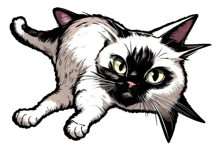 Moon Cat Upside Down