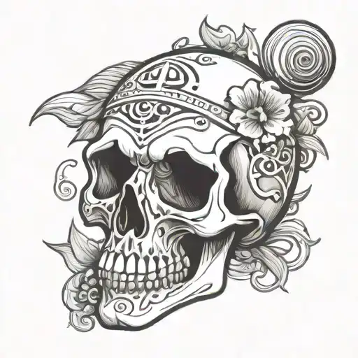 Black And White Skull