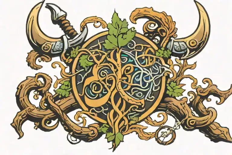 Vikings Symbols With Tree