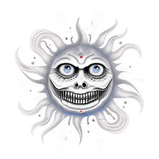 Sun With Scary Face
