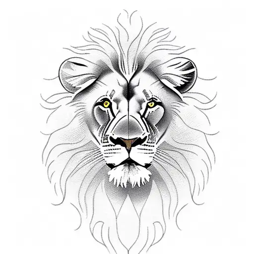 Lion With Lines Which Are Bound To My Parents